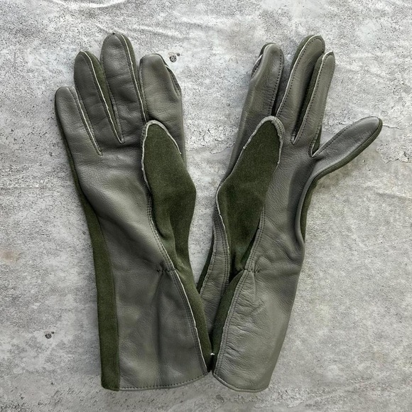US Military Summer Flyer's Gloves Green Size 8G-100 leather